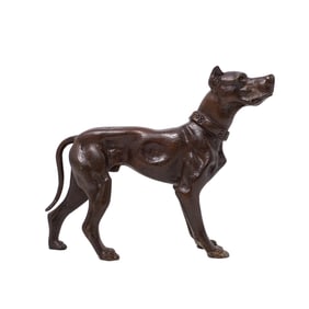 Vintage Bronze Dog Figurine
