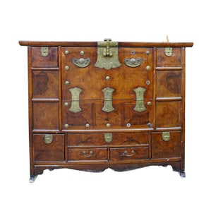 Antique Chinese Burl Wood Chest