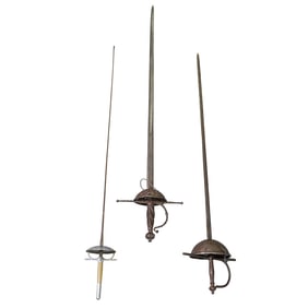 (3 Pc) Antique Rapier Swords