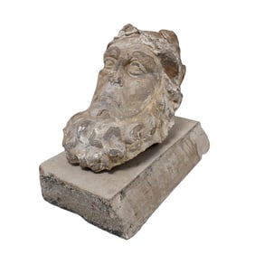 Greco-Roman Architectural Salvage Stone Face
