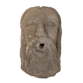 Architectural Salvage Stone Fountain Face