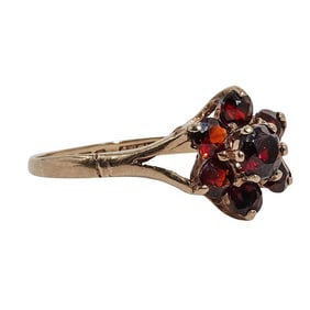 Victorian Charles Lyster & Son 9K Gold and Garnet Ring