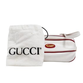 Vintage Gucci White & Red Leather Bag