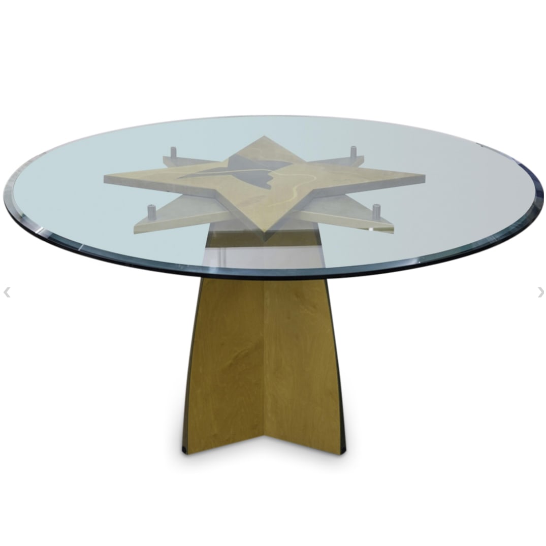 Mid Century Modern Designer Star Table, Signed (1 of 4)