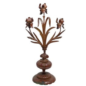 Antique Bronze Floral Candelabra