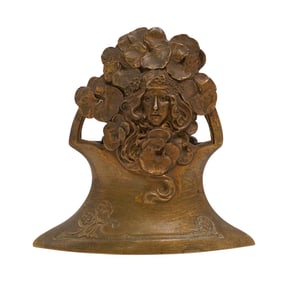 C Korschann (1872-1943, Czech/French) Art Nouveau Bronze Vase