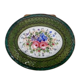 C. Brenna Buenos Aires Floral Enameled Makeup Compact Case