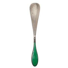 Cocks & Bettridge (est. 1802, English) Sterling & Enamel Shoe Horn