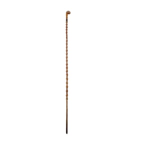 Antique Lacquered Wood Cane Horse Whip