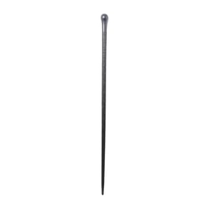 Antique Carved Black Wood Floral Walking Stick