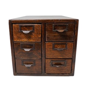 Antique Wooden Card Cabinet