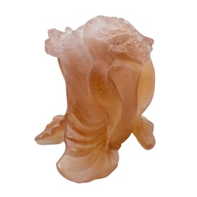 Daum France Pate De Verre Crystal Mermaid Vase
