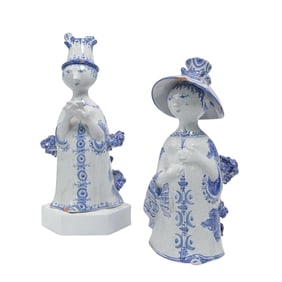 Pair of Bjorn Wiinblad Porcelain Figures