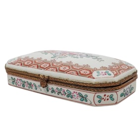 French Floral Porcelain Trinket Box