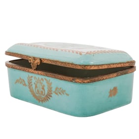 Vintage Hand Painted French Porcelain Trinket Box