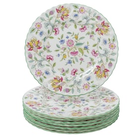 English Minton "Haddon Hall" Porcelain Dinner Plates