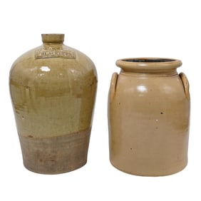 Pair of Antique Stoneware Jugs: J & E Norton, T & W Thwaites