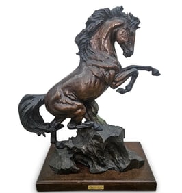 Lorenzo E. Ghiglieri (American, 1931–2020) "Magnificent Stallion" Bronze