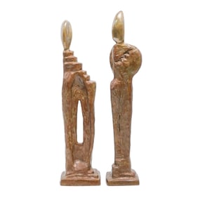 Pair of "7CC" Signed Bronzes