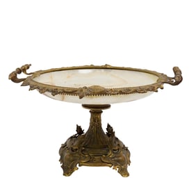 French Empire-style Stone Ormolu Tazza