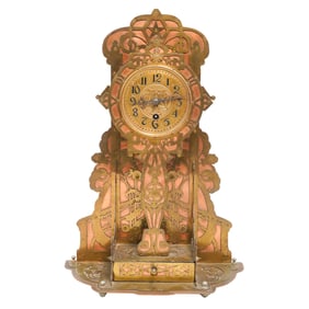 1912 Japy Freres French Gilt Mantle Clock