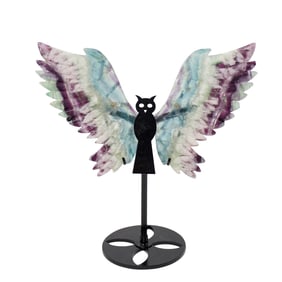Amegreen Prasiolite Crystal Carved Wings