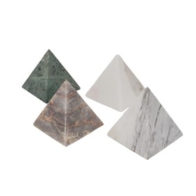 (4 pcs) Polished Stone Pyramids