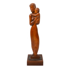 George F Cerny (b. 1905, American) Mother and Child Sculpture