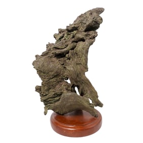 Vintage Ivan Velilla (20th cent., American) Abstract Wood Sculpture