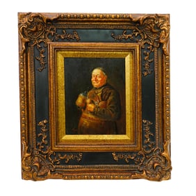 Signed 'Nagel' Dutch School Painting On Panel