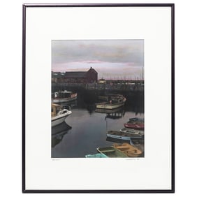 Tom Cecchettini (20th century, American) "Rockport '98" Painting