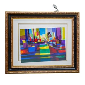 Marcel Mouly (1918-2008, French) "Le Grande Port En Fete" Lithograph