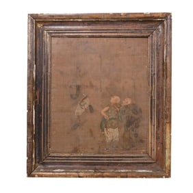 Antique East Asian Silk Painting