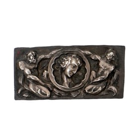 Rare Antique Single Sided Silver Relief Frieze Panel