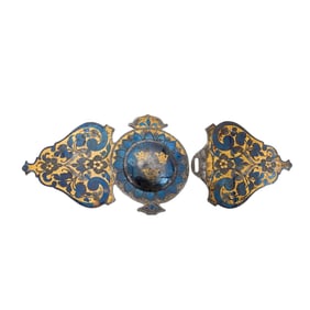 Antique Swedish Three Crowns Belt Buckle