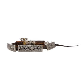 Vintage Artisan Silver Metal Belt
