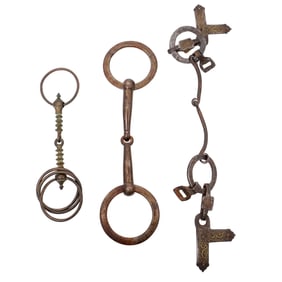 (3 Pc) Antique Metal Horse Bits