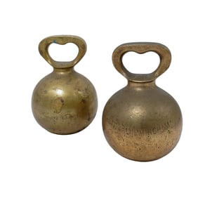 Pair of Bronze 28 lb City Weights
