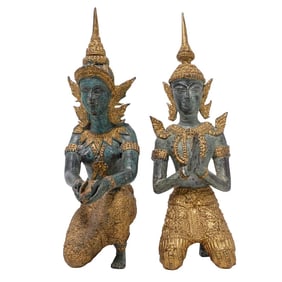 Pair of Tibetan Style Buddhist Figures