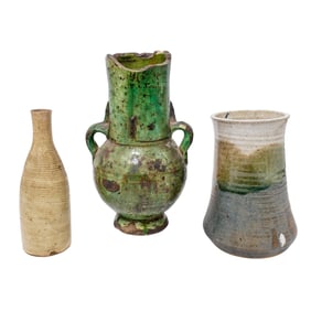 (3 pcs) Stoneware Vases