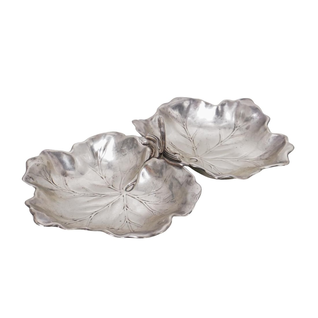 Reed and Barton Sterling Double Leaf Dish (1 of 7)