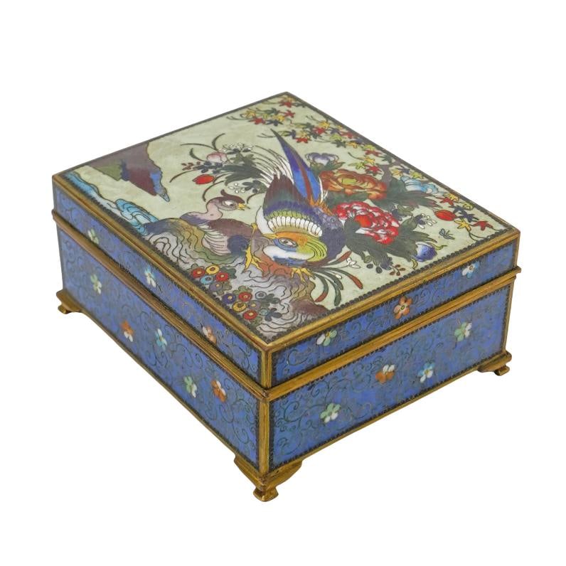 Meiji Japanese Cloisonné Enamel Box (1 of 9)
