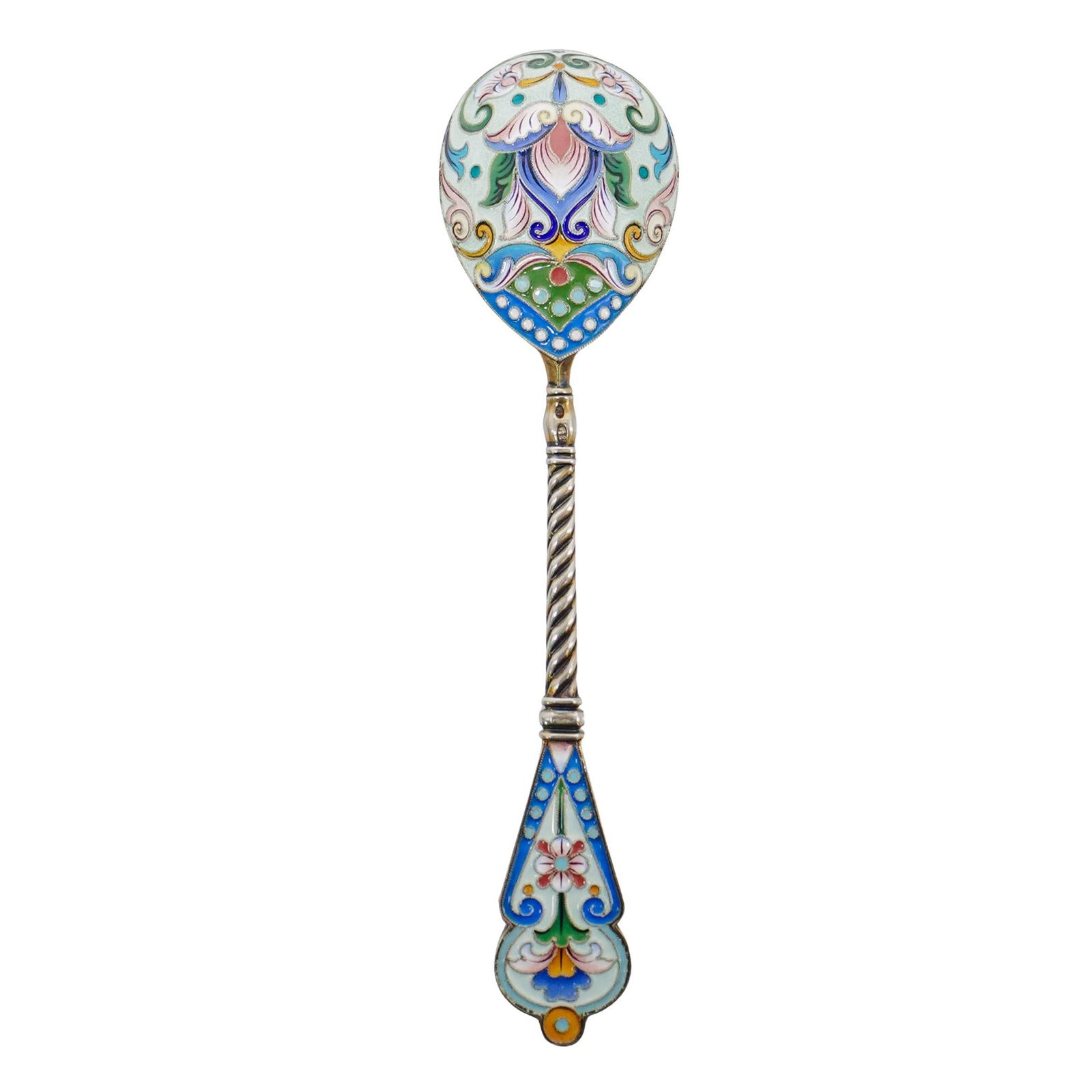 Early 20th Cent. Karl Faberge Russian Silver & Enamel Spoon (1 of 5)