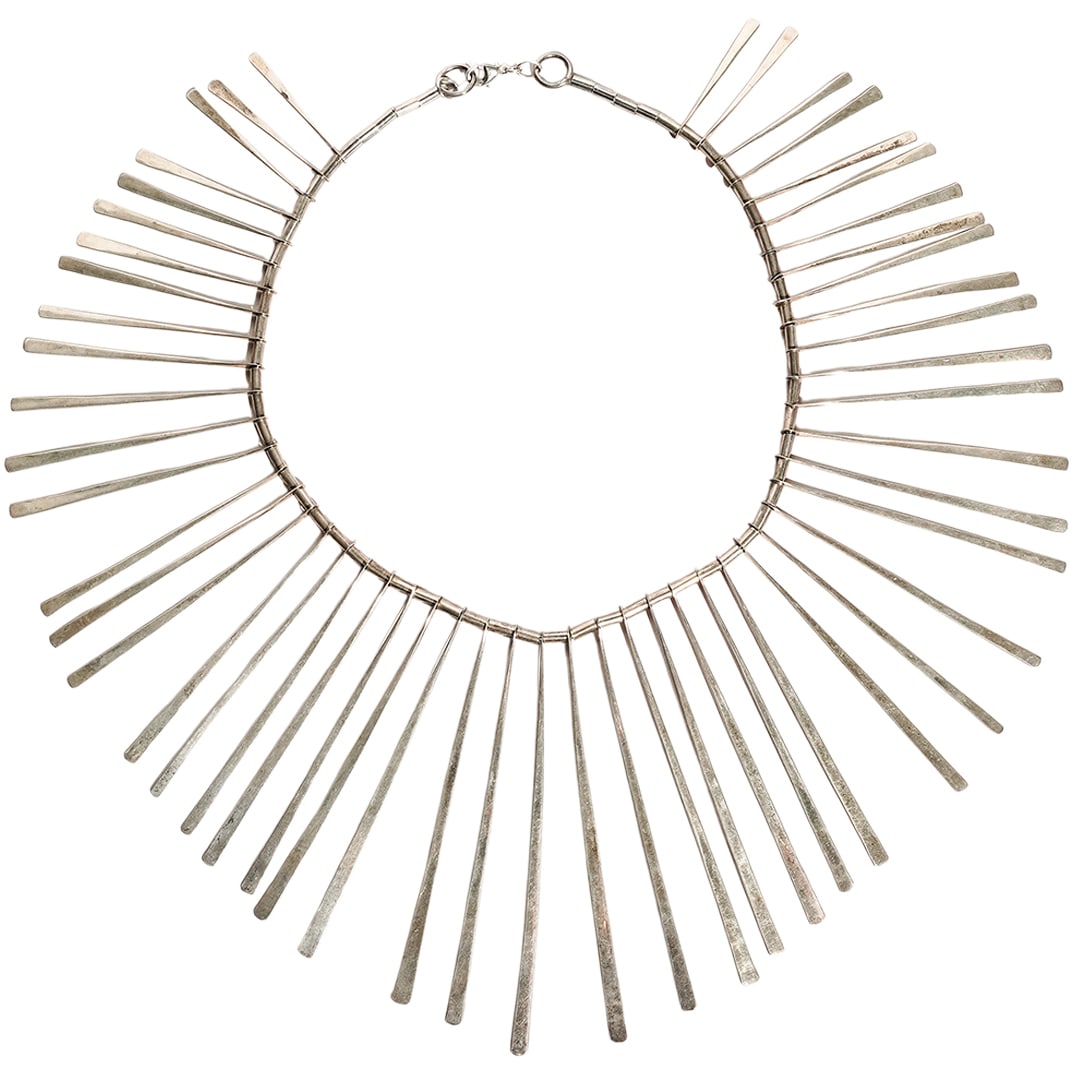 Vintage Sterling Silver Fringe Collar Necklace (1 of 6)