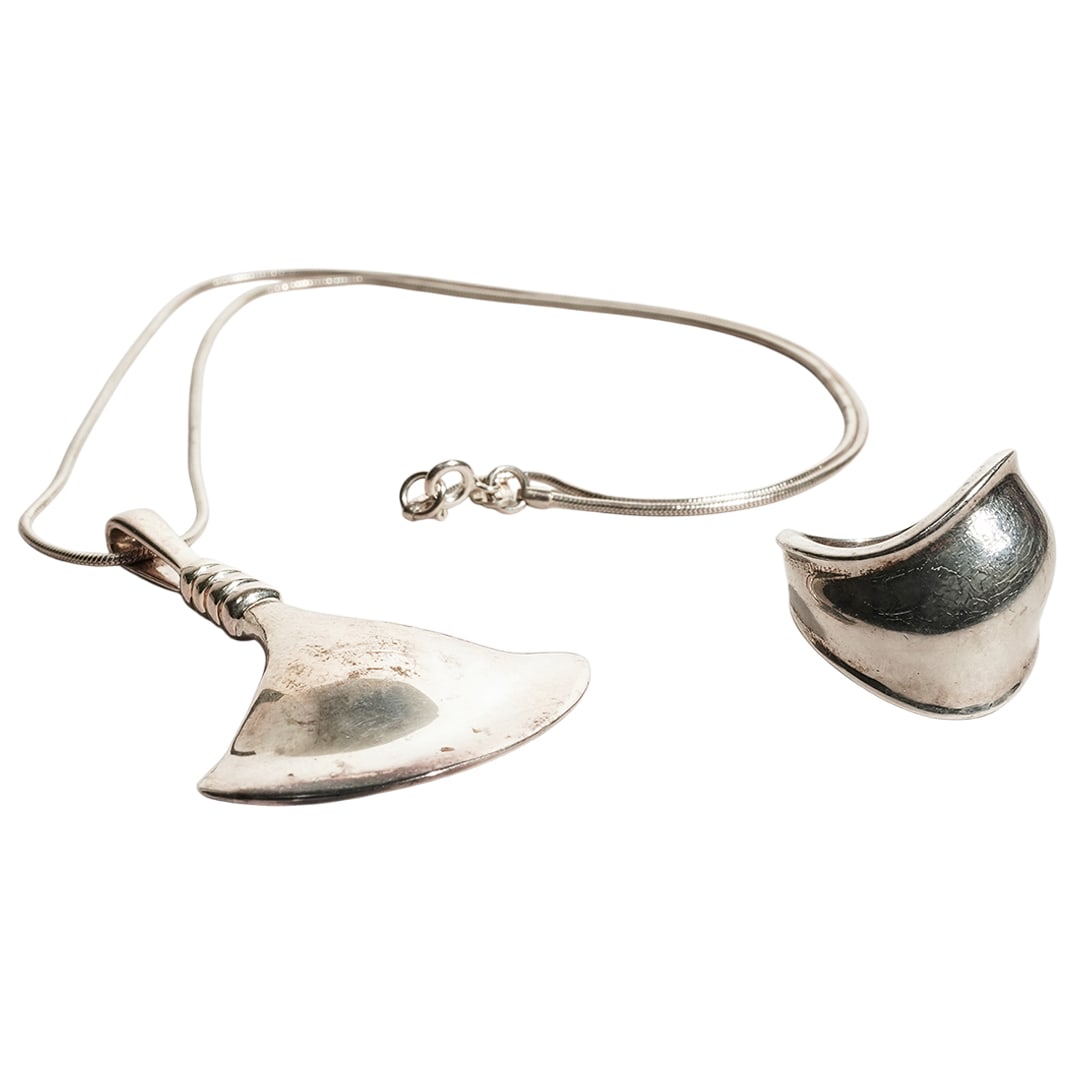 Robert Lee Morris Sterling Silver Necklace & Ring (1 of 8)