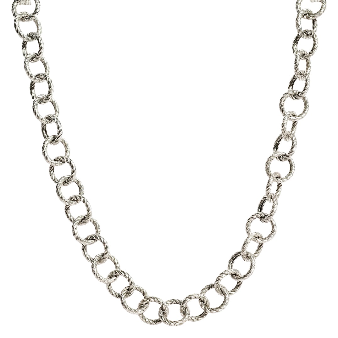 Judith Ripka Long Sterling Silver Chain Necklace (1 of 6)
