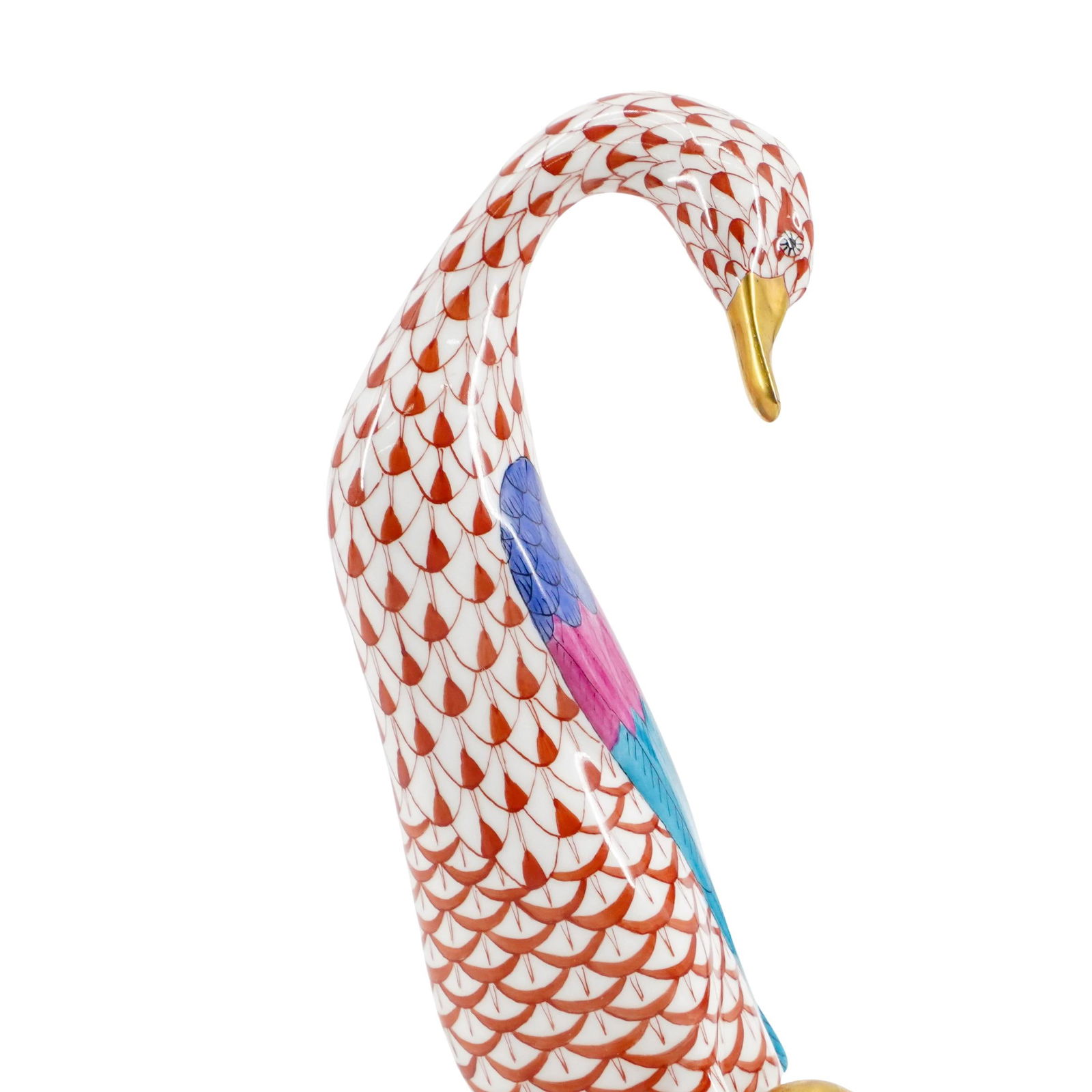 Herend Fishnet "Goose With Golden Egg" Figurine (1 of 6)