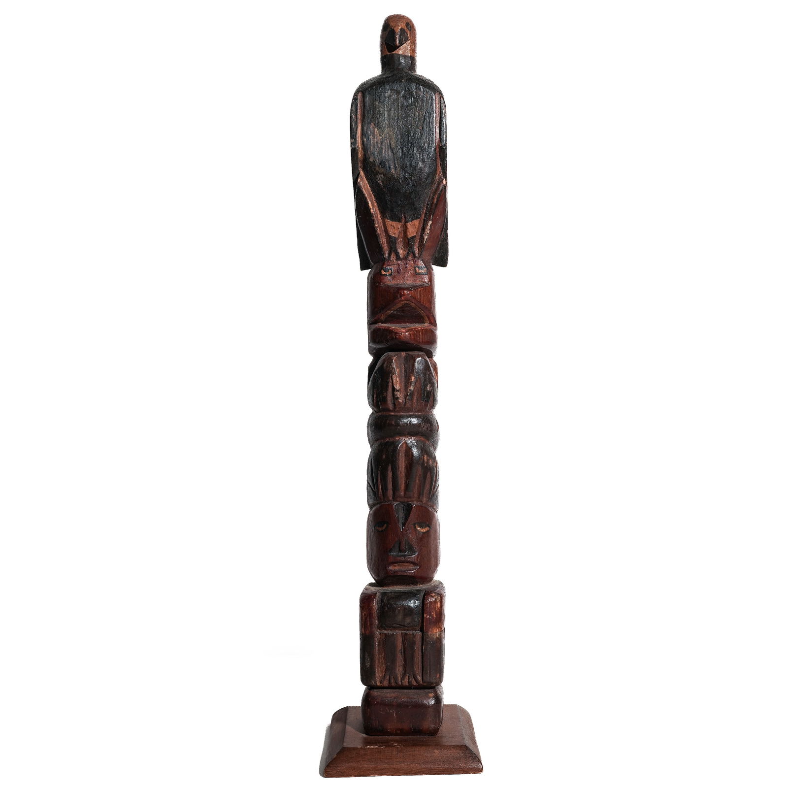 Haida Indigenous Northwest Coast Carved Wood Totem Pole (1 of 6)