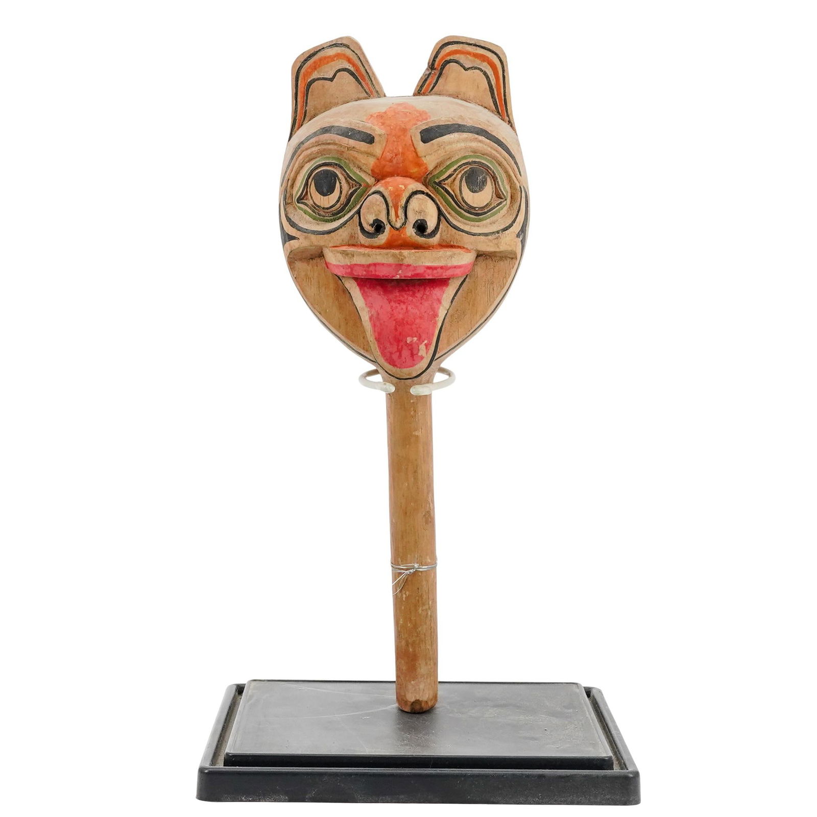 Haida Indigenous Northwest Coast Carved Wood Bear Rattle (1 of 5)