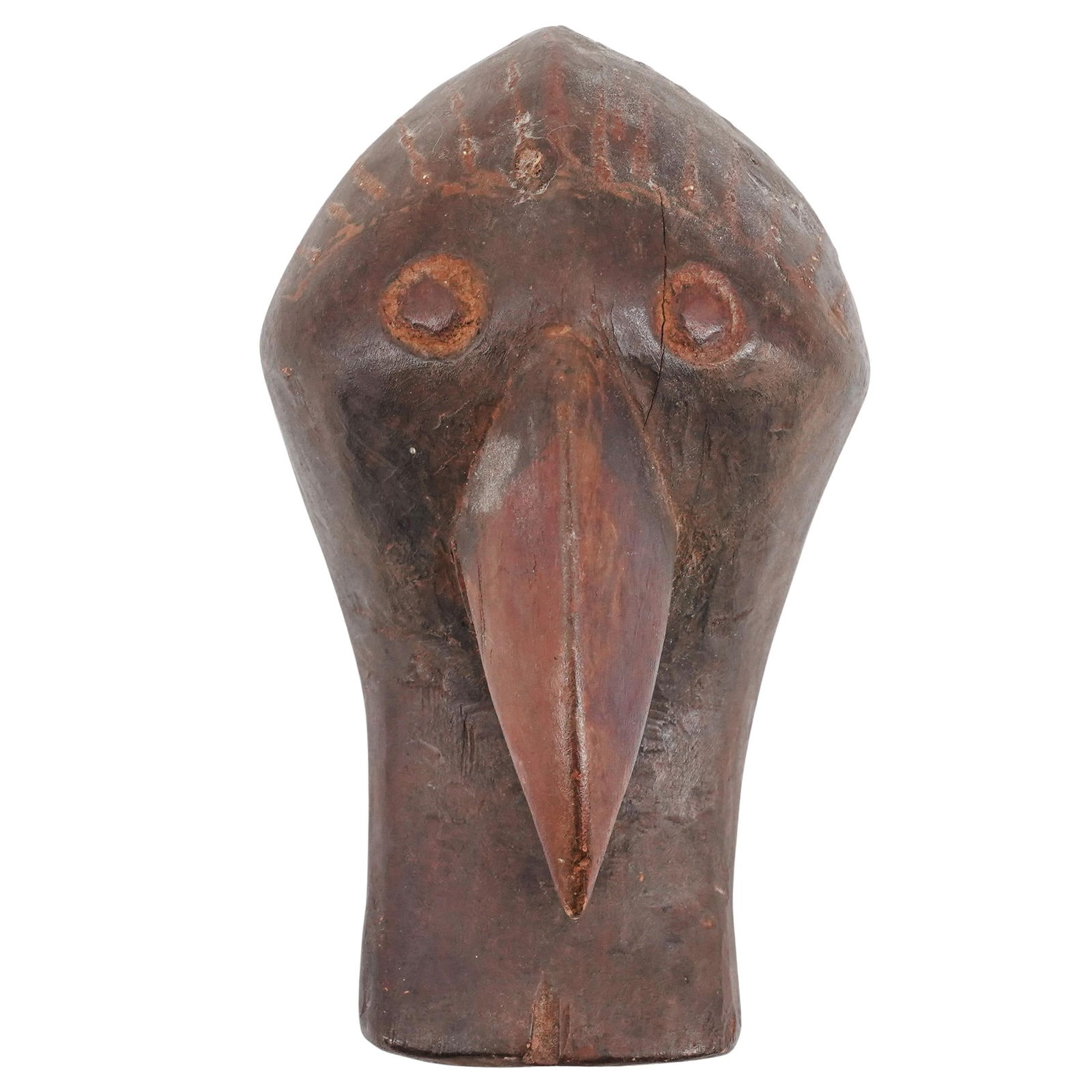 19th C. Inuit Native American Carved Wood Bird Mask (1 of 5)